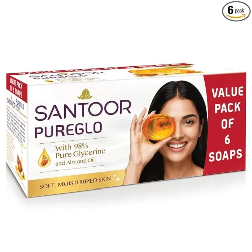 Image of Santoor PureGlo Glycerine Soap, Po6