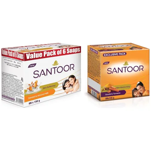Image of Santoor Sandal & Almond Milk Soap Po8