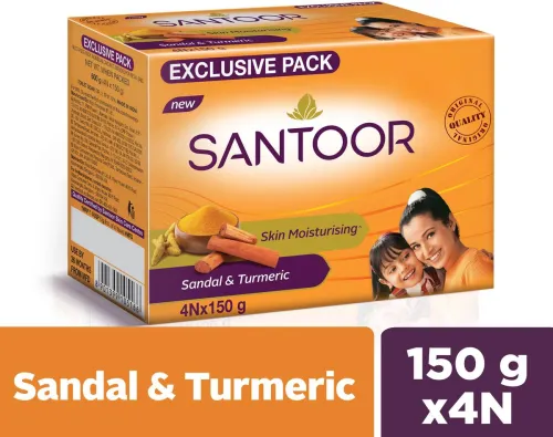Image of Santoor Sandal & Turmeric Soap (4 x 150g)