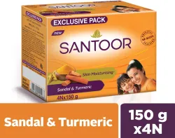 Santoor Sandal & Turmeric Soap (4 x 150g)