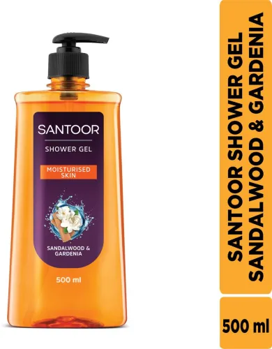 Image of Santoor Shower Gel Sandalwood and Gardenia Body Wash (500 ml)