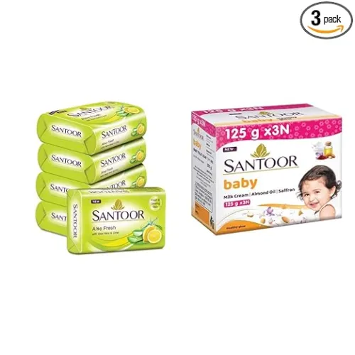 Image of Santoor Soap Combo 125g * Pack of 9