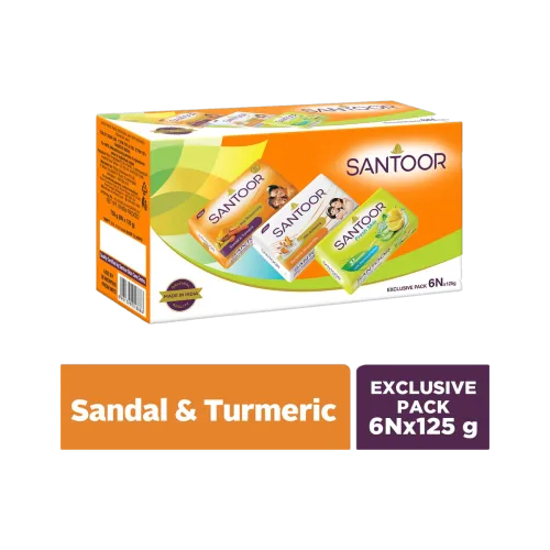 Image of Santoor Total Skin Care- Sandal & Turmeric Soap (6 x 125 g)