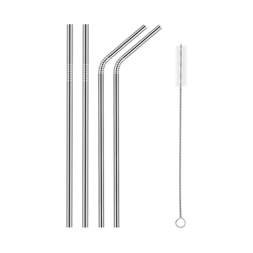 Image of SAPRETAILER Stainless Steel Straws (4 Straws)