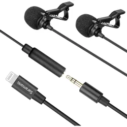 Saramonic LavMicro U1C Lavalier Lapel Microphone for iPhone Omnidirectional Condenser Mic for Live Streaming YouTube Recording Vlogging