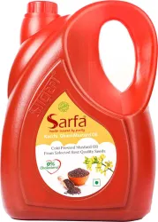Sarfa....Health insured by purity Kachi Ghani Mustard Oil 5L Mustard Oil Jar (5000 ml)
