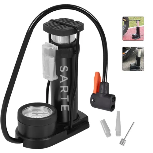 Image of Sarte Portable Foot Air Pump with Pressure Gauge