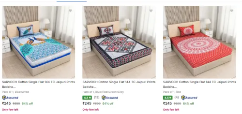 Image of SARVOCH Bedsheet starting @ ₹245