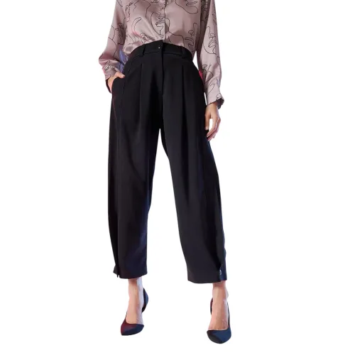 Image of Sassafras Women Button Hem Darted Balloon Pants