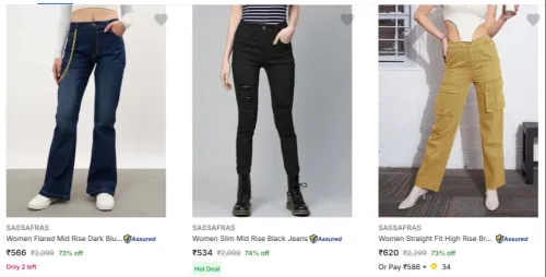 Image of Sassafras Women's Jeans Minimum 73% Off