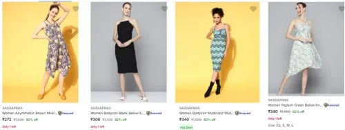Image of Sassafras Women's Dresses upto 82% Discount