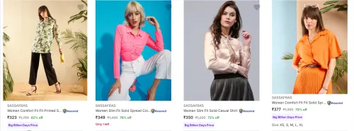Image of Sassafras Women's Shirts upto 82% Discount
