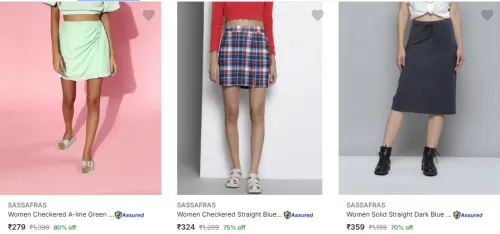 Image of Sassafras Women's Skirts at Minimum 70% Discount