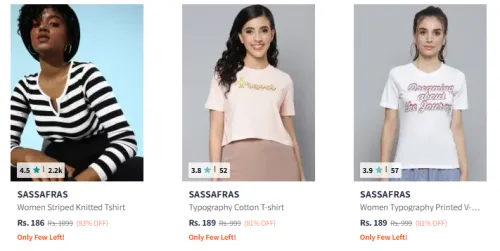 Image of Sassafras Women's Tshirts starting @ ₹186