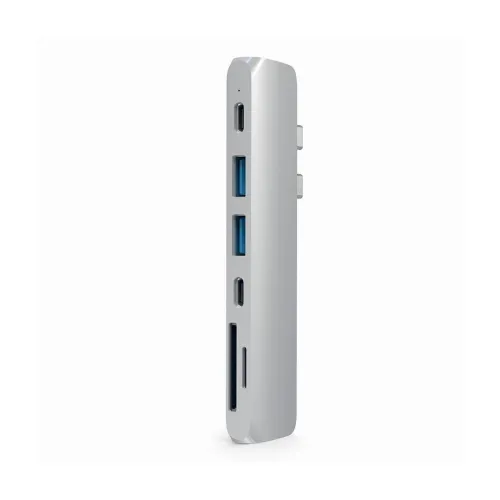 Image of Satechi Type-C Pro Hub Adapter with USB-C PD (40 Gbps), 4K HDMI, USB-C Data, SD/Micro Card Reader, USB 3.0 - for M2/ M1 