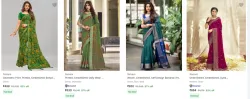 Satrani Womens Sarees at minimum 74% Discount