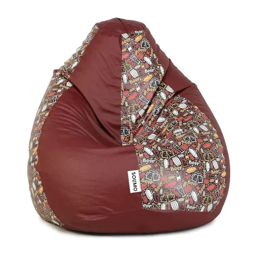 Image of Sattva 3XL Bean Bag Cover Without Beans, Faux Leather Bean Bags Cover