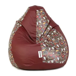 Sattva 3XL Bean Bag Cover Without Beans, Faux Leather Bean Bags Cover