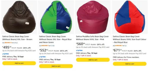 Image of Sattva Bean Bags upto 86% Discount