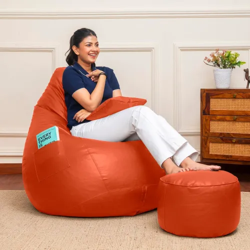 Image of Sattva Classic 6XL Bean Bag Combo with Footstool & Cushion