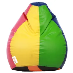 Sattva Classic Bean Bag Cover Without Beans XXL Size - Orange,Neon Green and Royal Blue