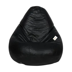 Sattva Classic XXXL Bean Bag with Pocket Filled with Beans | Faux Leather Teardrop Bean Bag for Adults & Teens |