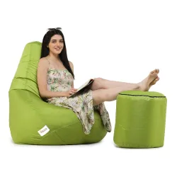 SATTVA Classic Bean Bag Cover with Footstool XXL