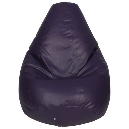 Image of Sattva Classic XXXL Bean Bag with Pocket Filled with Beans | Faux Leather Teardrop Bean Bag for Adults & Teens | Pre-Fil