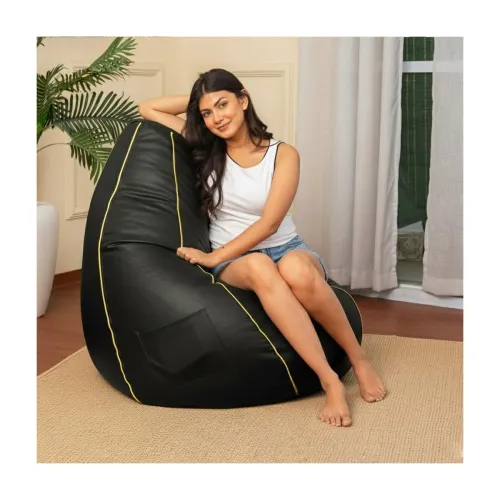 Image of Sattva Faux Leather Classic XXL Bean Bag 