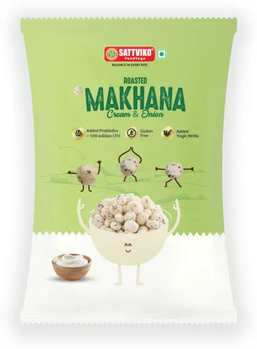 Image of Sattviko Cream & onion Roasted Makhana (52 g)