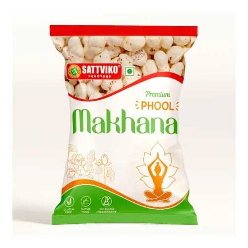 Image of Sattviko Premium Raw Plain Phool Makhana, 200 gm