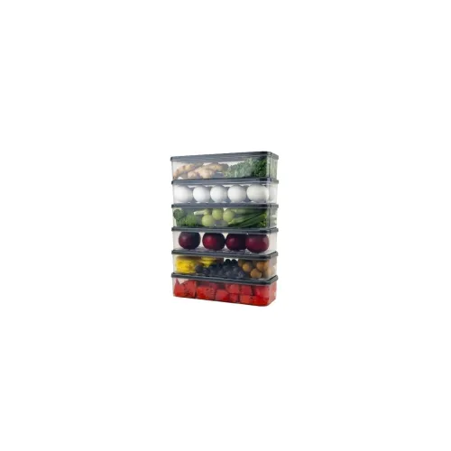 Image of SATVIKAYA Air Tight Plastic Containers Set (1200ML Pack Of 6)