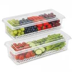 SATVIKAYA Air Tight Plastic Storage Containers Set for Kitchen | Pantry Organizers Kitchen Accessories Items,Fridge Storage Boxes | Leak-Proof, Durable, and Space-Saving (1500 ML, 2)