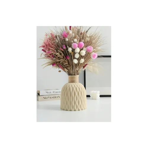 Image of SATYAM KRAFT 1 Pcs Cream Flower Vase