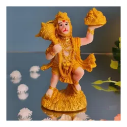 SATYAM KRAFT 1 pcs Hanuman Ji Idol with Gada | Lightweight Bajrang Bali Murti | Gift for Him/Her, Mothers Day Home Deco