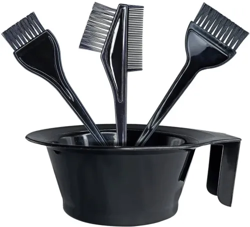 Image of Saucefin Hair Dye Kit | 4 Pcs Brush, Comb & Bowl Set