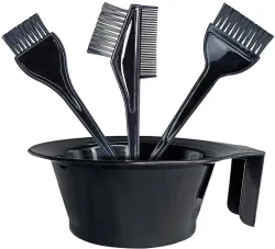 Saucefin Hair Dye Kit | 4 Pcs Brush, Comb & Bowl Set