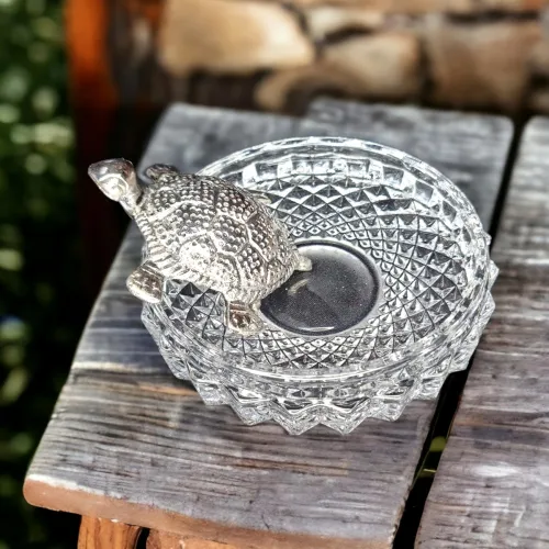 Image of SAUDEEP INDIA Vastu Crystal Turtle Tortoise with Plate 