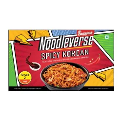 Sausome Noodleverse Spicy Korean | DIY Gourmet Noodle Kit | Sweet, Spicy & Umami Korean-Style Stir Fry | Ready in 10 Mins | Serves 2| Hot & Flavor-Packed | 370g