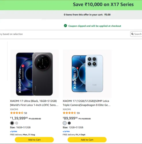 Image of Save ₹10,000 On Xiaomi Smart phones