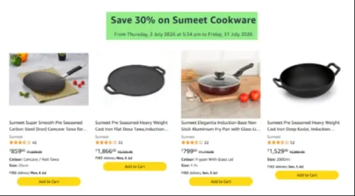 Image of Save 30% Off On Sumeet Cookware