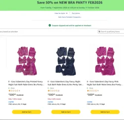 Save 50% on NEW BRA PANTY FEB2026