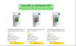 Amazon Offer : Save 50% Off On Celest Nettle Leaf Tea (50Teabags)