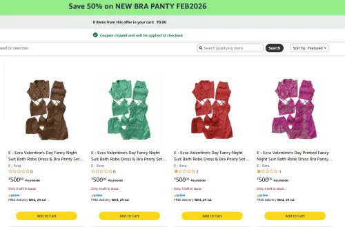 Image of Amazon Offer : Save 50% Off on Women's Briefs