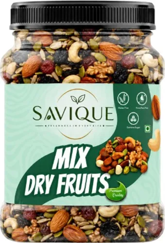 Image of Savique Premium Mix Dryfruits Mewa Mix ( Almonds, Cashews, Raisins, Apricots, Dates, Assorted Seeds & Nuts (1 x 1 kg)