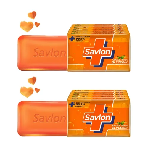 Image of Savlon Moisturizing Glycerin Soap Bar With Germ Protection, Pack Of 10-125G Each