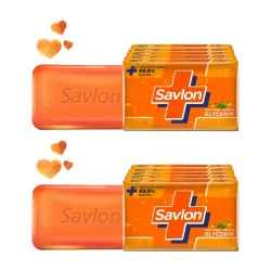 Savlon Moisturizing Glycerin Soap Bar With Germ Protection, Pack Of 10-125G Each