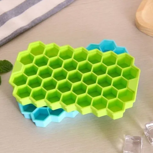 Image of Savreen Green Silicone Ice Cube Tray  (Pack of 2)