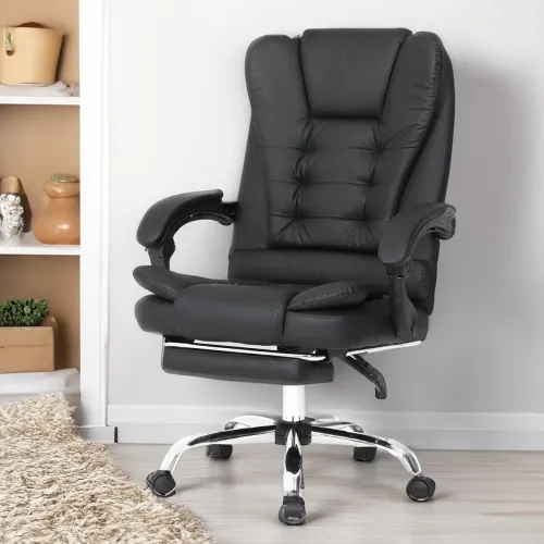 Image of SAVYA HOME Virtue Plus Ergonomic High Back Leatherette Office Chair 