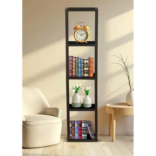 Image of SBF Furniture Engineered Wood Bookshelf Cabinet Shelves Black